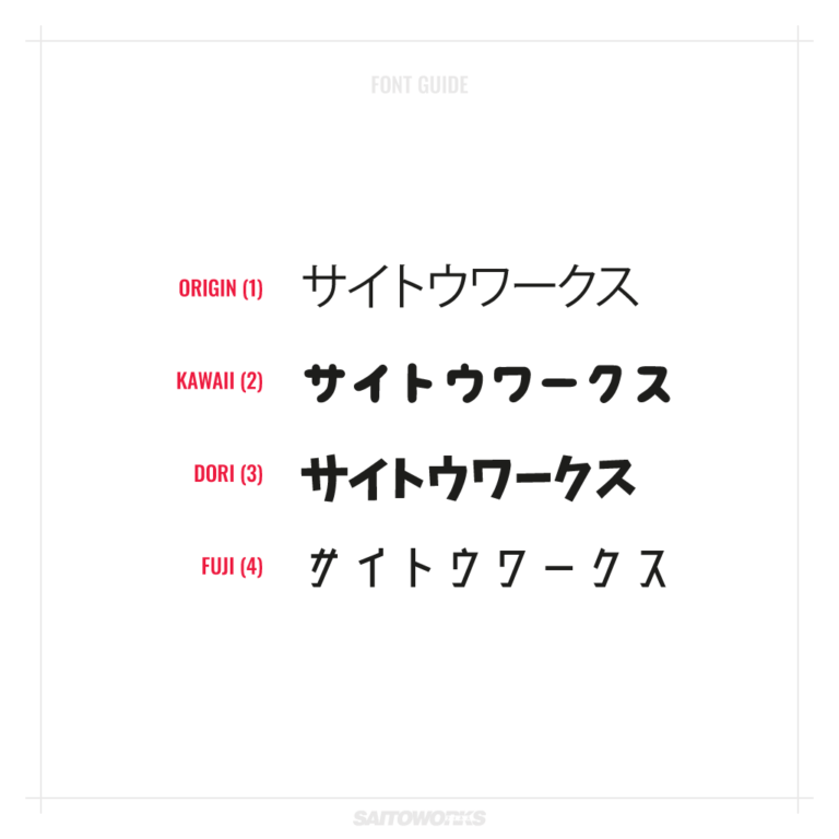 Custom Japanese Katakana Text Sticker SaitoWorks