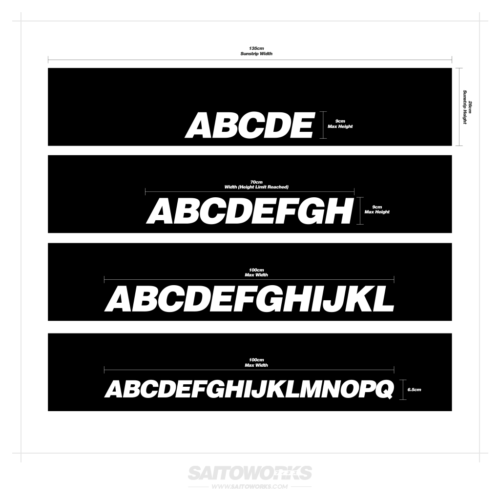 Custom 'SPEEDHUNTERS' Style Text Font Sticker - SaitoWorks