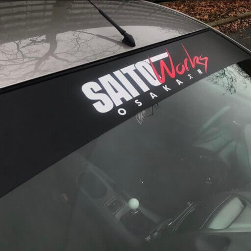 Alternative view of SAITOWORKS SIGNATURE: OSAKA 大阪 Japan Sunstrip Banner