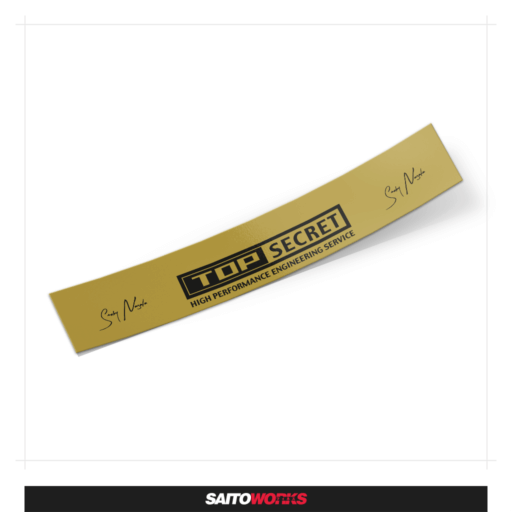 Alternative view of TOP SECRET Smokey Nagata Signature JDM Sunstrip Banner