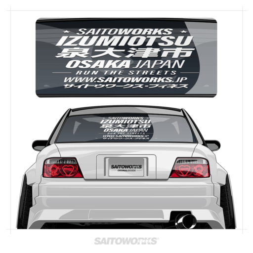 SaitoWorks 'Izumiotsu Osaka' XL Rear Window Sticker