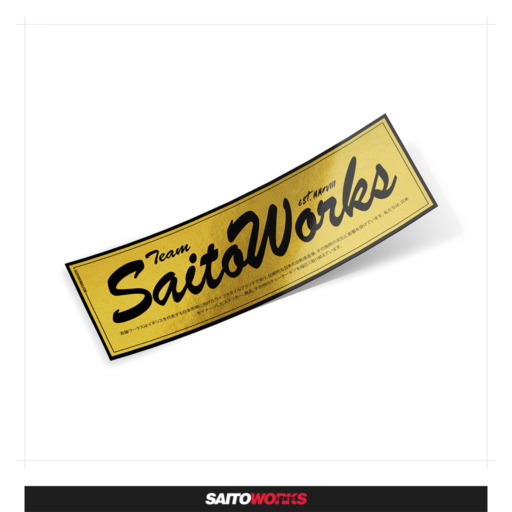 Alternative view of Team SaitoWorks Gold Chrome Slap Sticker