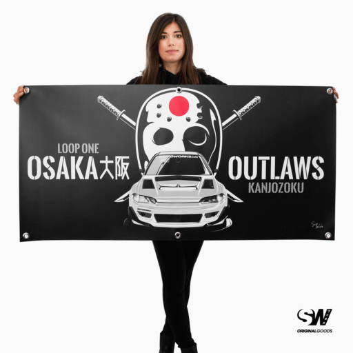 Alternative view of Honda Civic 'Kanjozoku Outlaws' JDM Workshop Banner