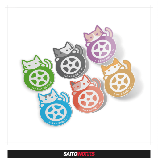 'Knock Knock Cats' JDM Stickers (Pack of 6)