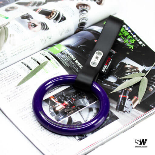 Alternative view of SaitoWorks Classic ‘Kuro Purple’ Premium Tsurikawa つり革 Train Subway Handle