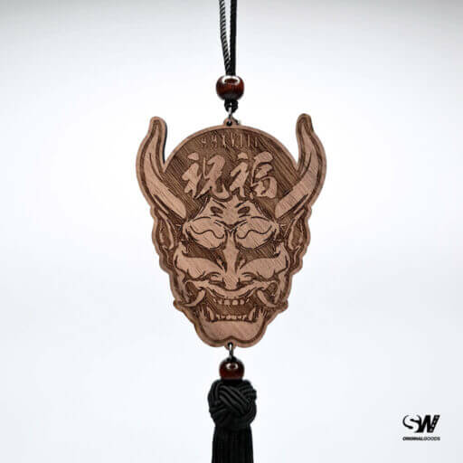 Alternative view of 'Demon Hannya Mask' Rear View Mirror Hanging Charm