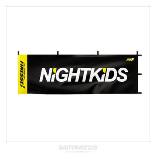 Alternative view of Initial-D ‘NightKids’ Nobori Flag
