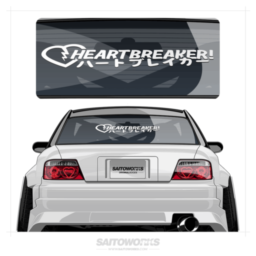 'Heartbreaker! ハートブレイカー' XL Rear Window Decal