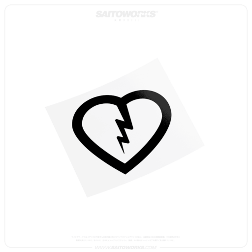 Heartbreaker 'Broken Heart' JDM Decal Sticker
