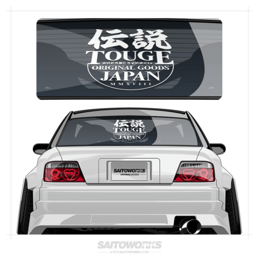 Saitoworks 'Touge Original Goods' Japan XL Rear Window Decal