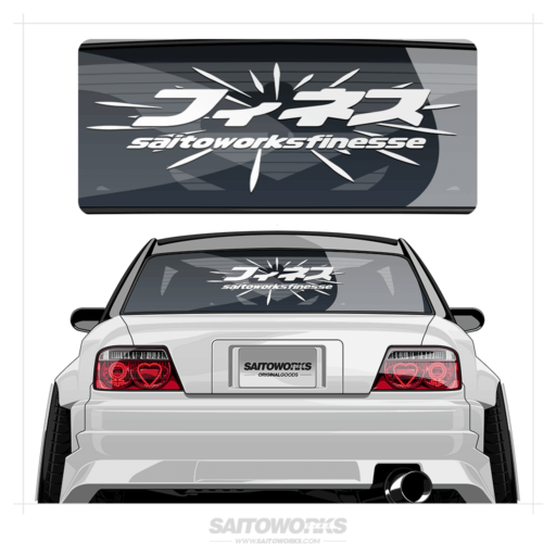 SaitoWorks Finesse Sunburst XL Rear Window Decal