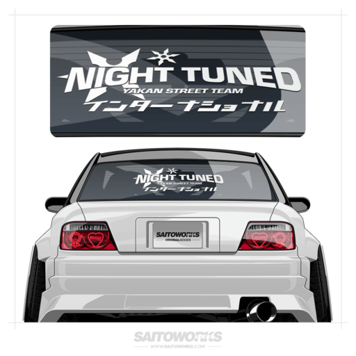 Night Tuned Shurien 'Yakan Street Team' XL Rear Window Decal