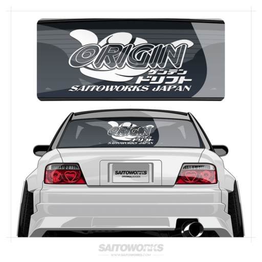Origin Drift ゲンテンドリフト 'Shaka' Japan XL Rear Window Decal
