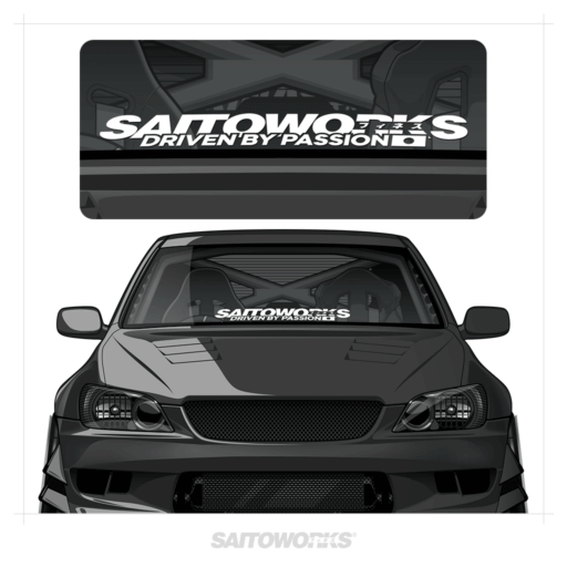 SaitoWorks 'Driven by Passion' Lower Windshield Banner