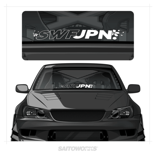 SaitoWorks 'SWFJPN' Japan Lower Windshield Banner
