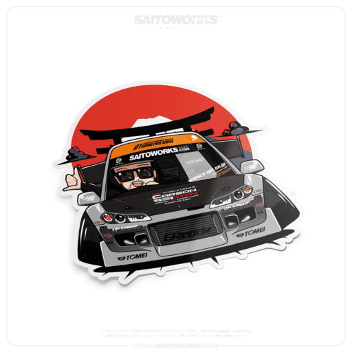 SaitoWorks Chibby Silvia S15 'Rising Sun' Front Sticker