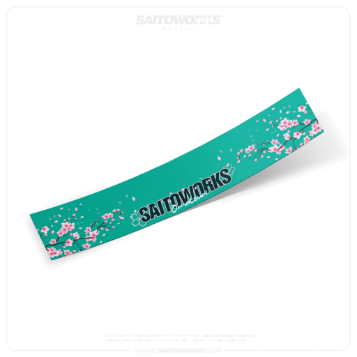 Alternative view of SaitoWorks Teal 'Sakura Omatsuri' Cherry Blossom Japan Sunstrip