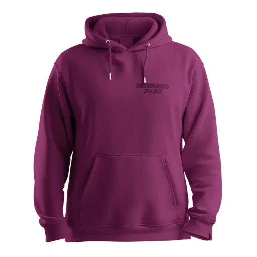Alternative view of SAITOWORKS® Kyoto Tonal 'Burgundy' Premium Hoodie