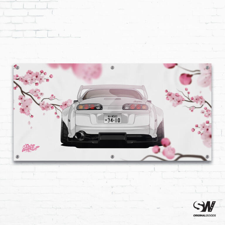 Toyota Supra MKIV 'Sakura Blossom' Banner SaitoWorks