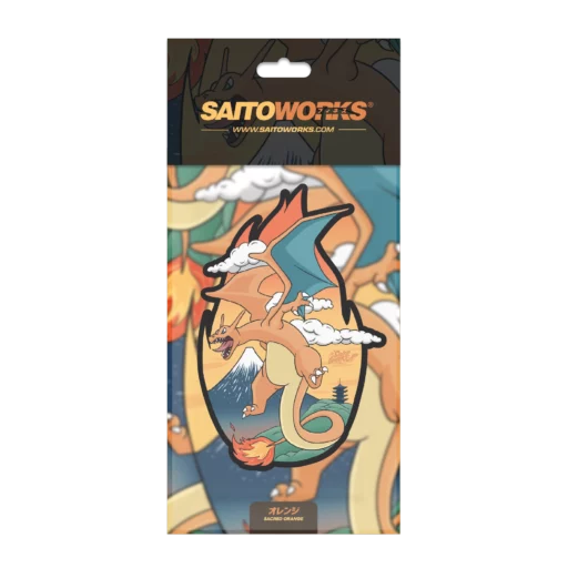 Sacred Fire Car Air Freshener - Orange