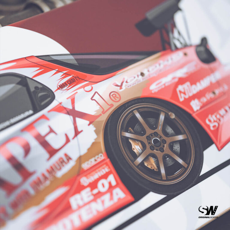 D1GP APEXi Mazda RX7 'Youichi Imamura' Premium JDM Skate Deck SaitoWorks