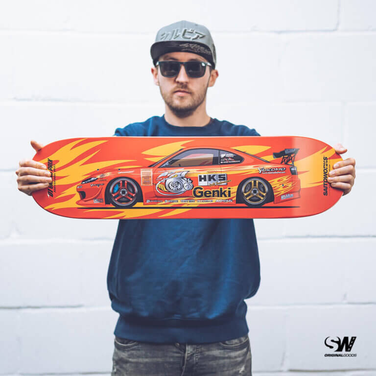 Genki HKS Nissan Silvia S15 'Nob Taniguchi' Premium JDM Skate Deck SaitoWorks