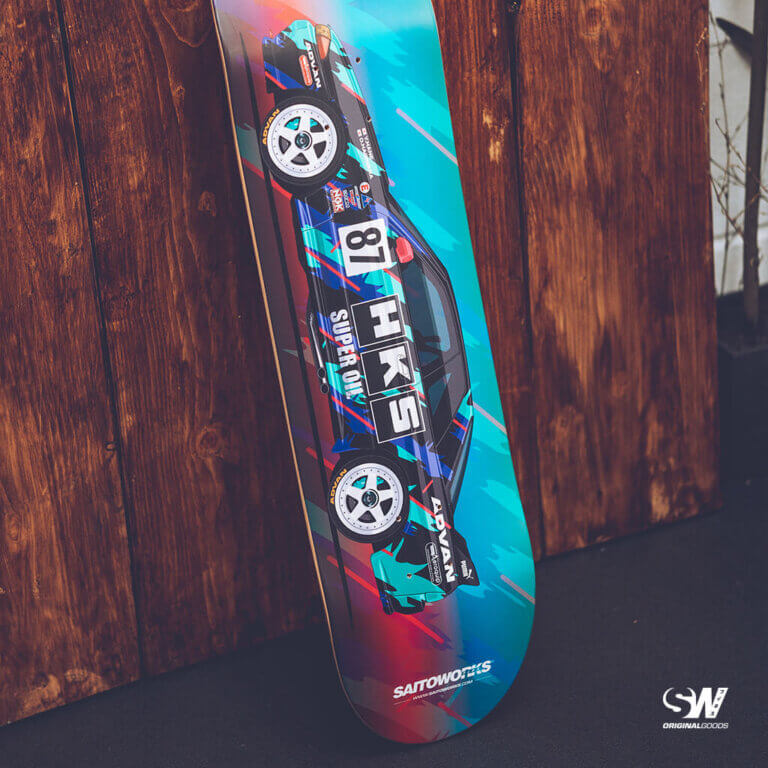 HKS Super Oil Group A Nissan Skyline R32 GTR Premium JDM Skate Deck SaitoWorks