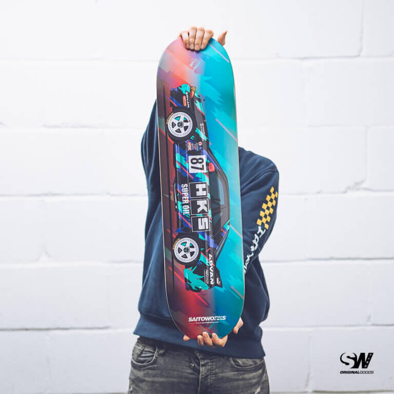 HKS Super Oil Group A Nissan Skyline R32 GTR Premium JDM Skate Deck SaitoWorks