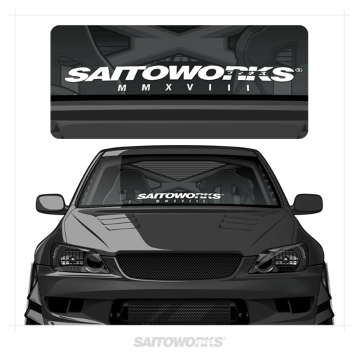 SaitoWorks MMXVIII Lower Windshield Banner