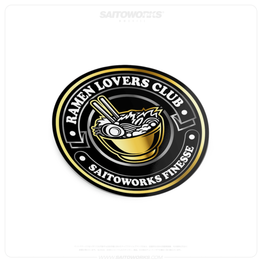 Ramen Lovers 'Elite' Club Silver Gold Chrome Sticker