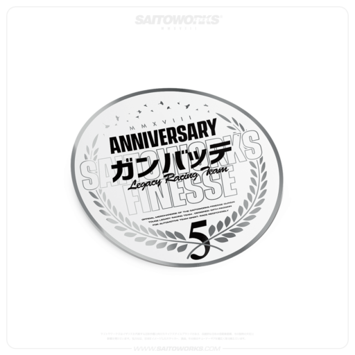 SAITOWORKS® 5 Years Legacy Racing Team Silver Chrome Sticker