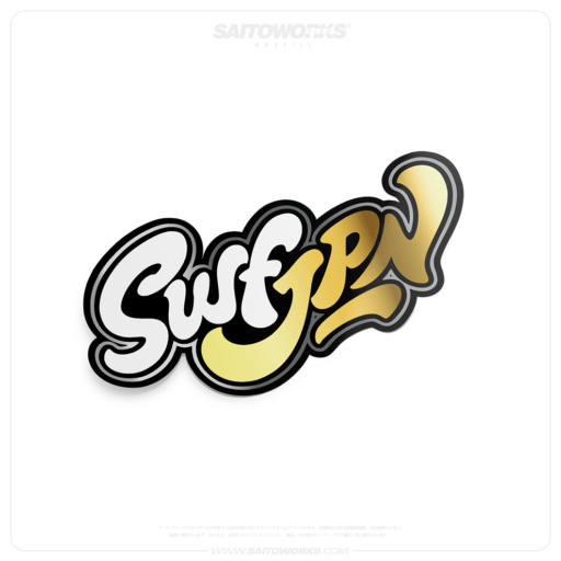 SWFJPN Burnt Gold Chrome Japan Sticker
