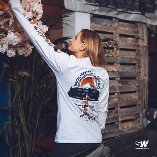 Alternative view of SAITOWORKS® Mt. Fuji Japan Long Sleeve Tee