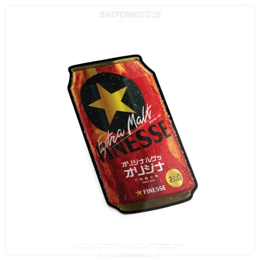 Finesse Extra Malt Japanese Beer Sticker