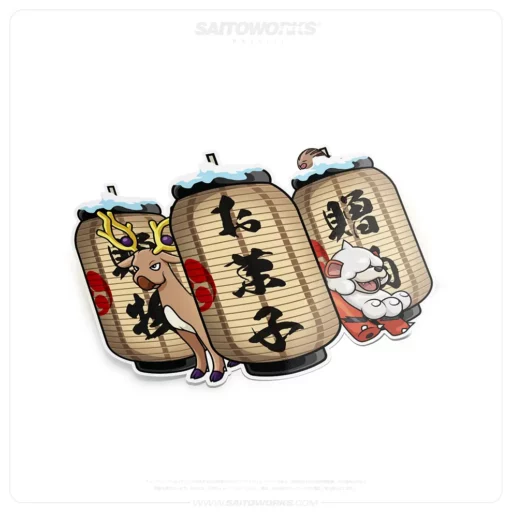 Chochin Lantern Sweet Shop Sticker