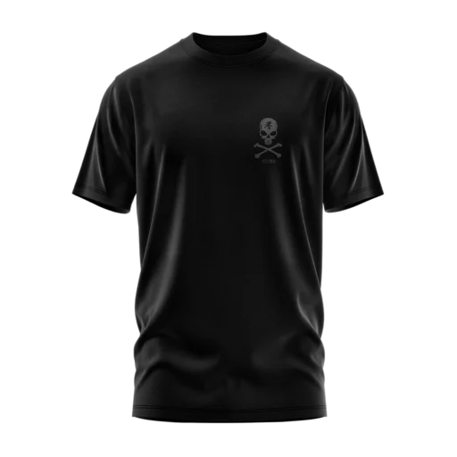 Alternative view of SAITOWORKS® ‘No Mercy Given’ Faded Black Oversized Tee