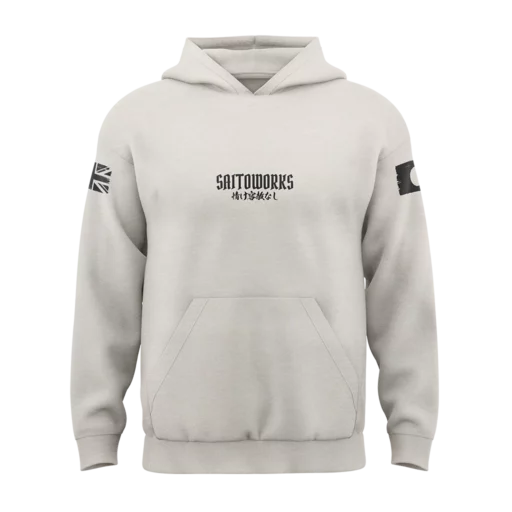 Alternative view of SAITOWORKS® 'No Mercy Given' Faded Bone Oversized Hoodie