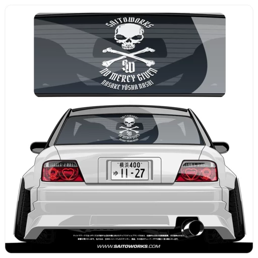 NO MERCY GIVEN XL Rear Window Decal