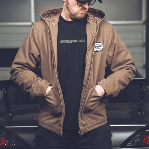 Alternative view of SAITOWORKS®フィネス Walnut Canvas Heavy Hooded Jacket