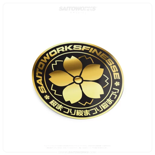 SAITOWORKS® Sakura Festival Gold Chrome Sticker