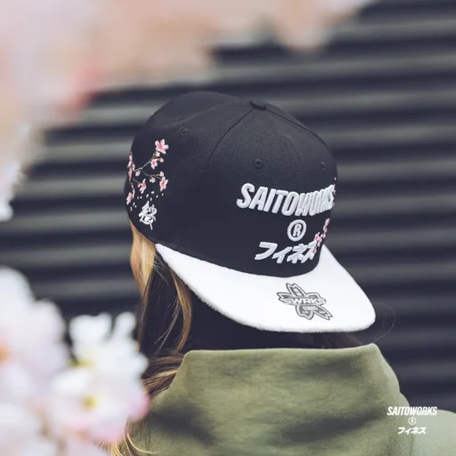Alternative view of SAITOWORKS® Sakura Blossom Premium Snapback Cap