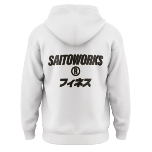 SAITOWORKS® Osaka Akira 'Suzuka White' Oversized Hoodie