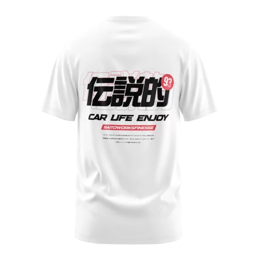 SAITOWORKS® Car Life Enjoy White Oversized Tee