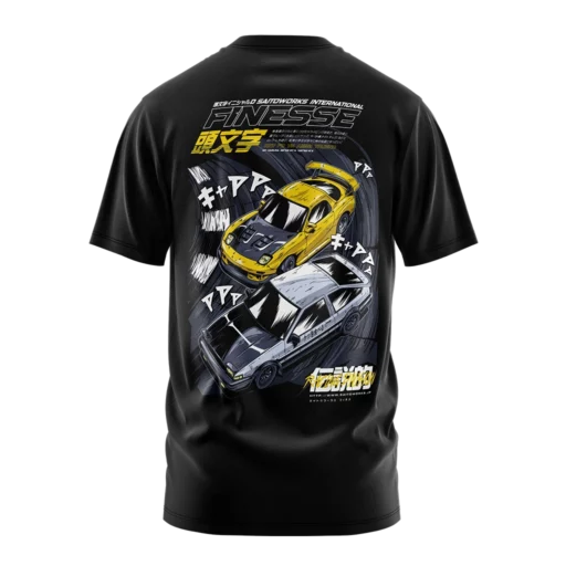 Initial-Battle RX7 vs AE86 Oversized Tee